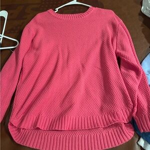 Zenana Outfitters Vibrant Pink Crew Neck Sweater